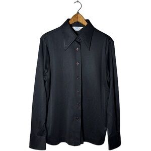 Vintage 70s Sears Dagger Collar Polyester Buttonup